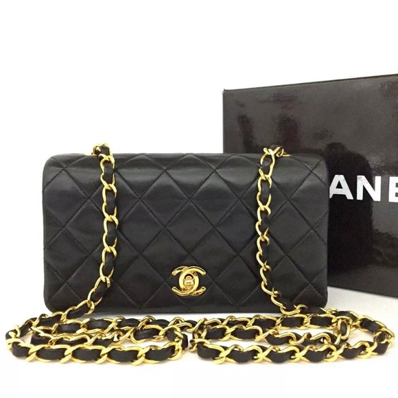 CHANEL Handbags - VINTAGE CHANEL Matelasse CC Logo Full Flap Bag